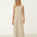 Leonie Beige Linen Dress - Näz - Sustainable Fashion Made in Portugal