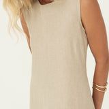 Leonie Beige Linen Dress - Näz - Sustainable Fashion Made in Portugal
