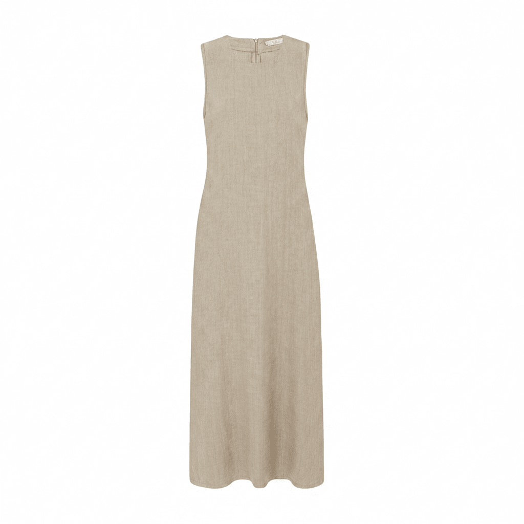 Leonie Beige Linen Dress - Näz - Sustainable Fashion Made in Portugal