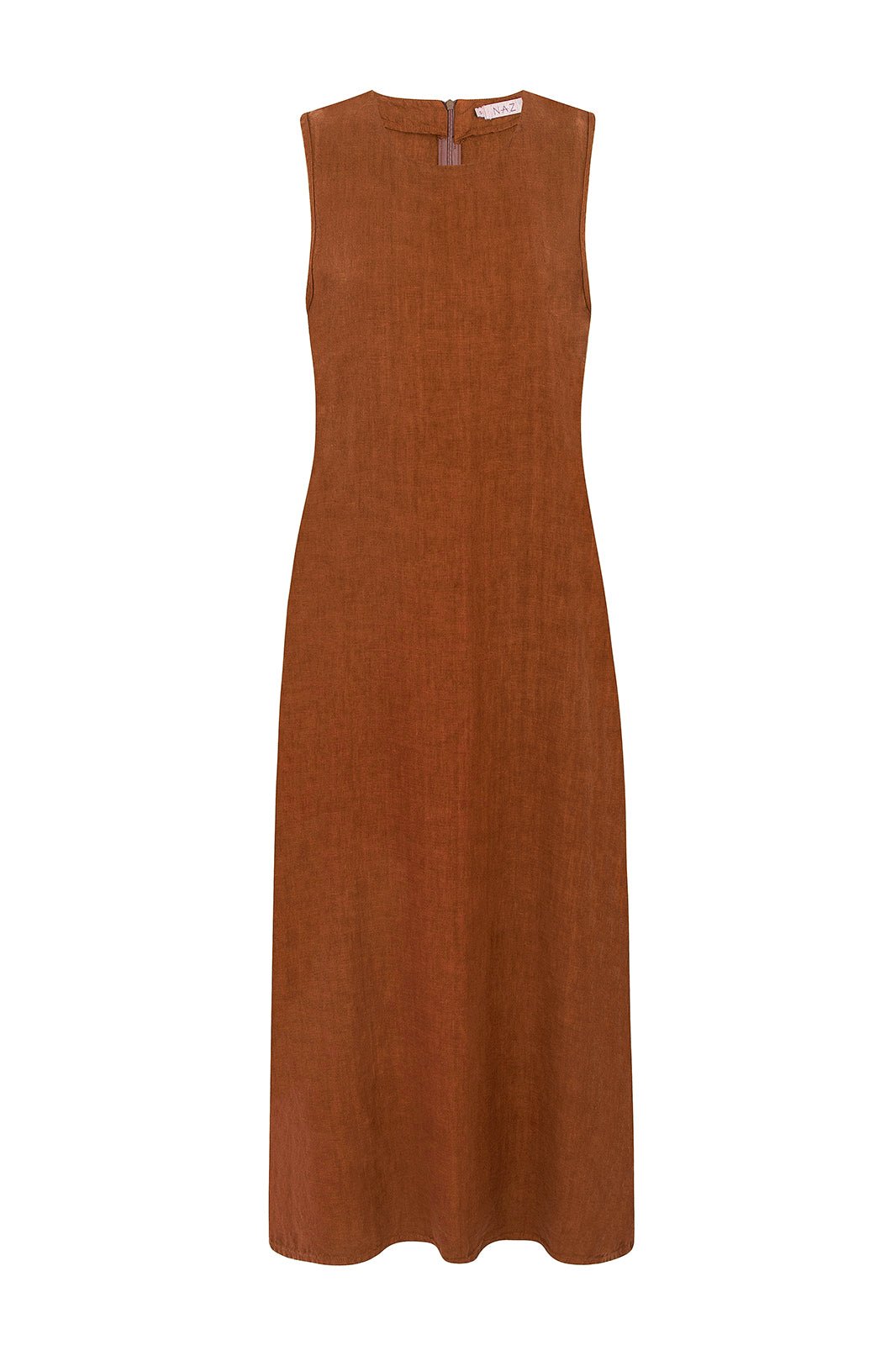 Leonie Brown Linen Dress - Näz - Sustainable Fashion Made in Portugal