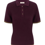 Lilly Eggplant Cotton Polo - Näz - Sustainable Fashion Made in Portugal