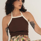 Liv Brown Jersey Top - Näz - Sustainable Fashion Made in Portugal