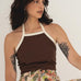 Liv Brown Jersey Top - Näz - Sustainable Fashion Made in Portugal