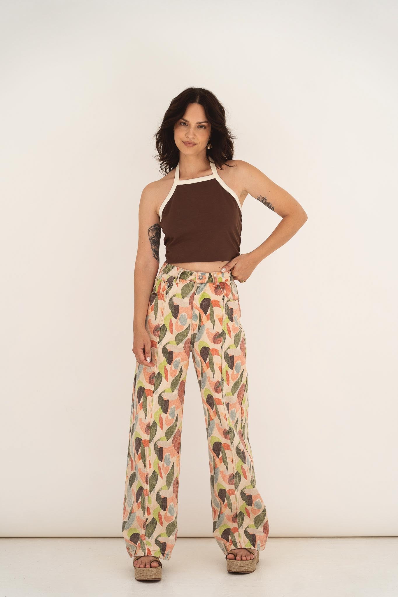 Liv Brown Jersey Top - Näz - Sustainable Fashion Made in Portugal