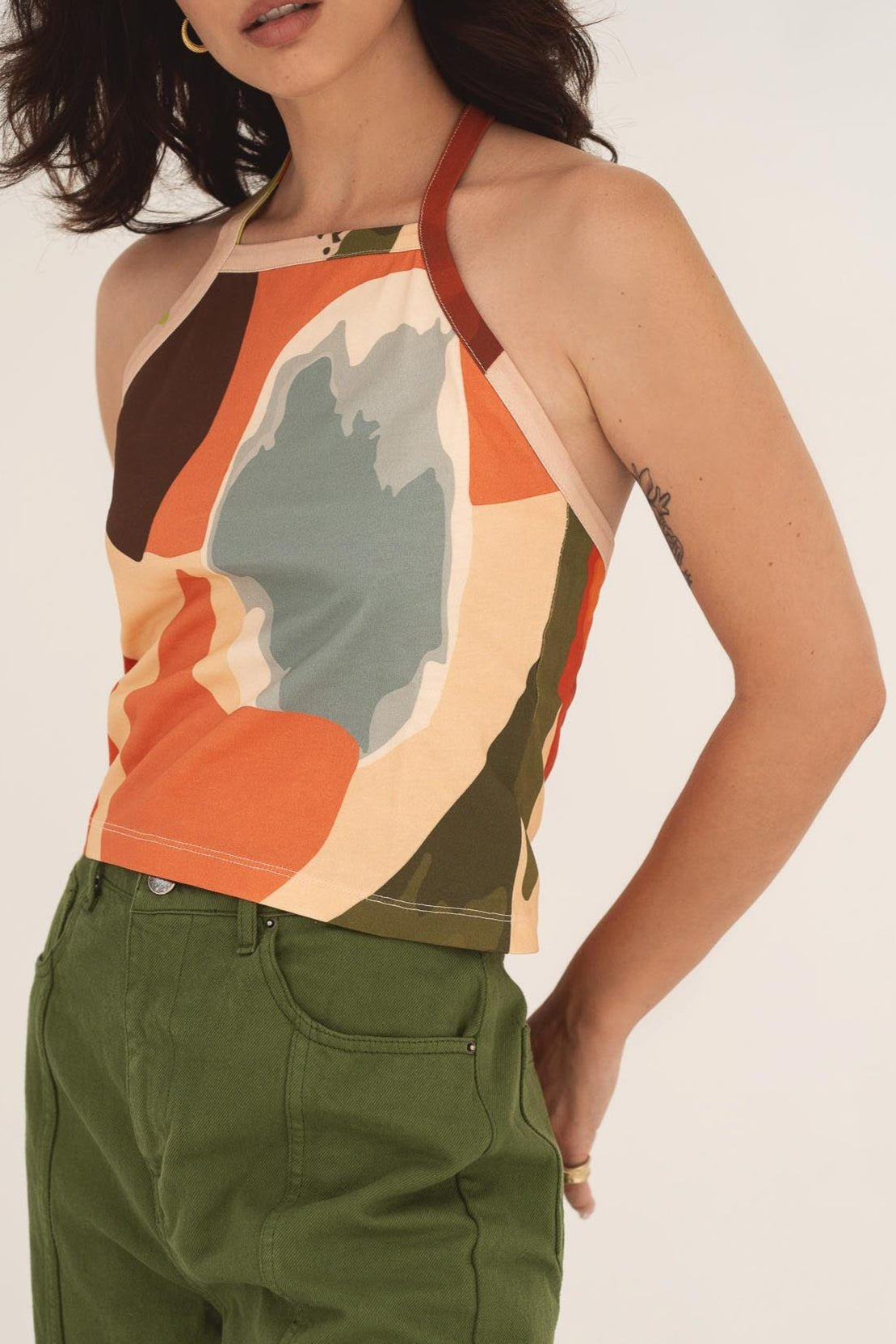 Liv Printed Jersey Top - Näz - Sustainable Fashion Made in Portugal