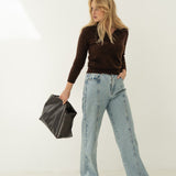 Lotte Brown Alpaca Polo - Näz-Sustainable Fashion Made in Portugal