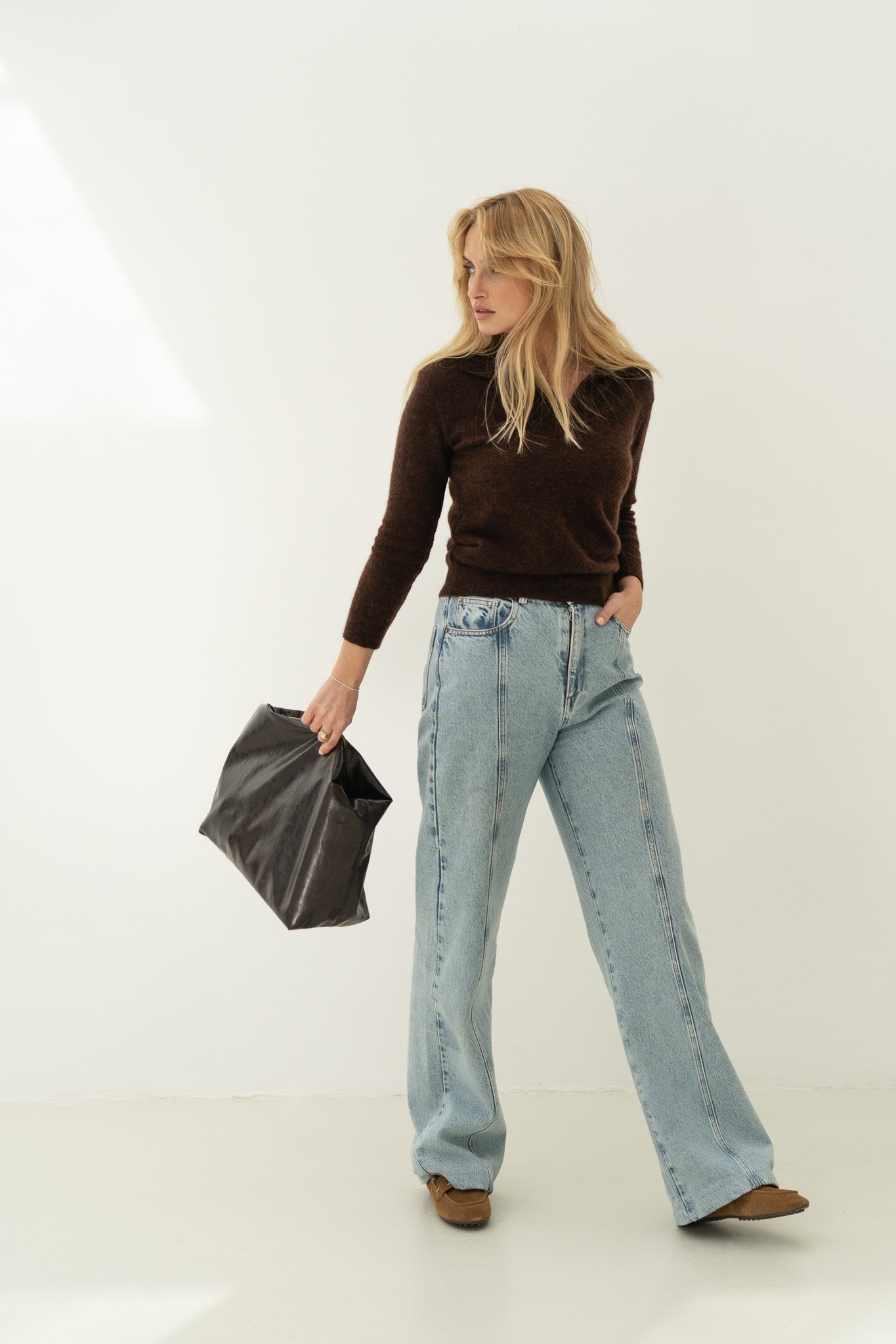 Lotte Brown Alpaca Polo - Näz-Sustainable Fashion Made in Portugal