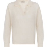 Lotte White Alpaca Polo - Näz-Sustainable Fashion Made in Portugal