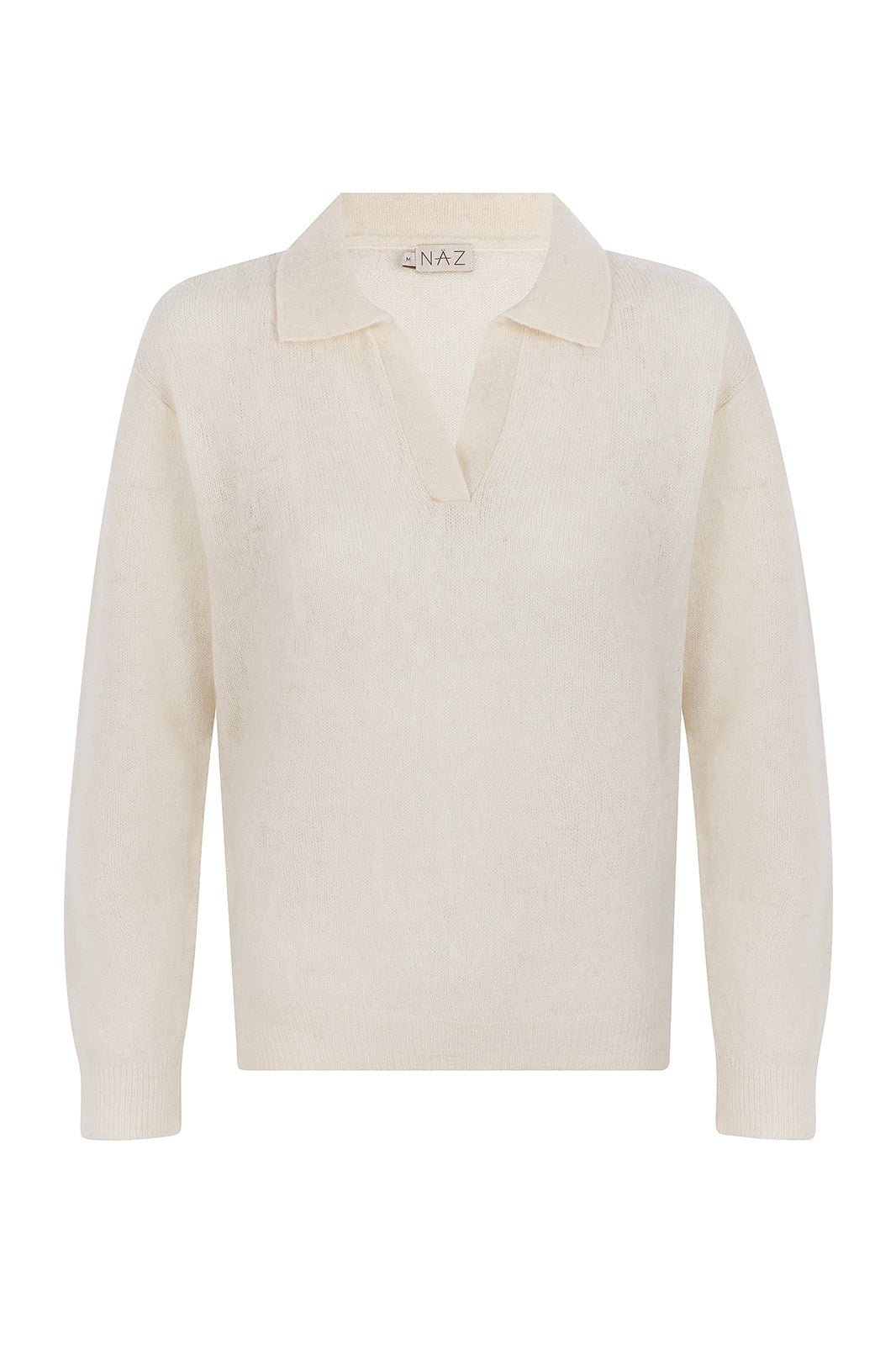 Lotte White Alpaca Polo - Näz-Sustainable Fashion Made in Portugal