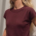 Lucia Brown Linen Knit T-shirt - Näz - Sustainable Fashion Made in Portugal