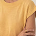 Lucia Yellow Linen Knit T-shirt - Näz - Sustainable Fashion Made in Portugal