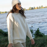 Lucie Alpaca Beanie White - Näz-Sustainable Fashion Made in Portugal