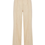 Mara Beige Frilled Trousers - Näz - Sustainable Fashion Made in Portugal