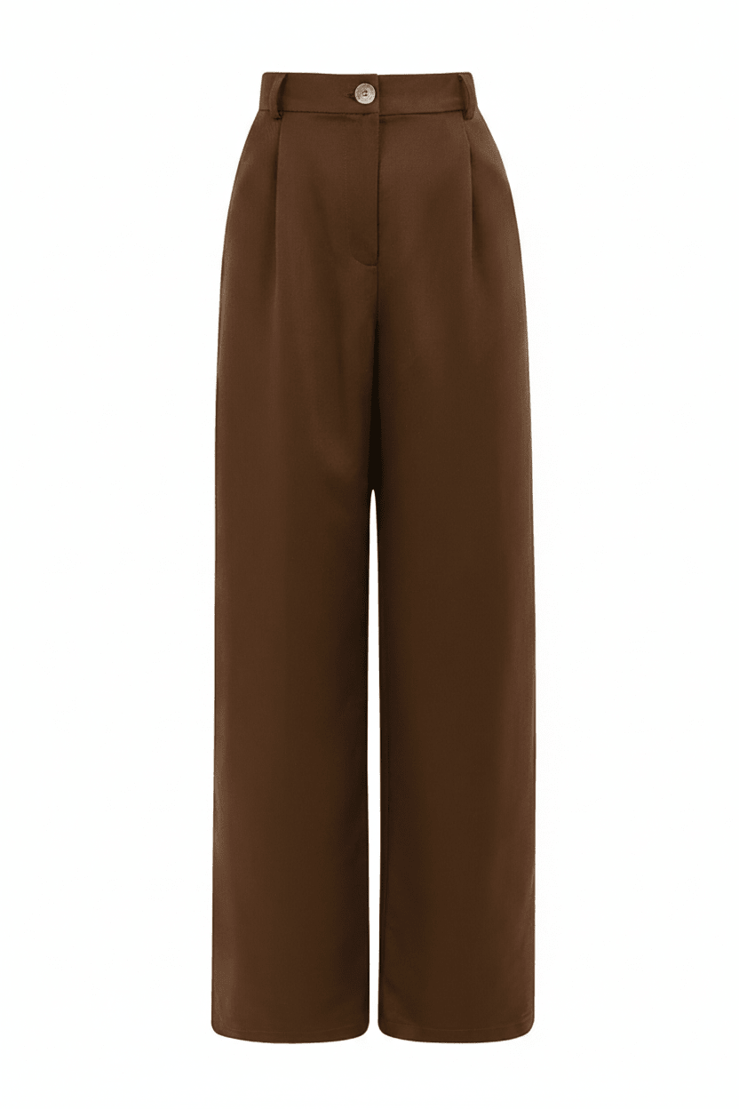Mara Brown Tencel Trousers - Näz - Sustainable Fashion Made in Portugal