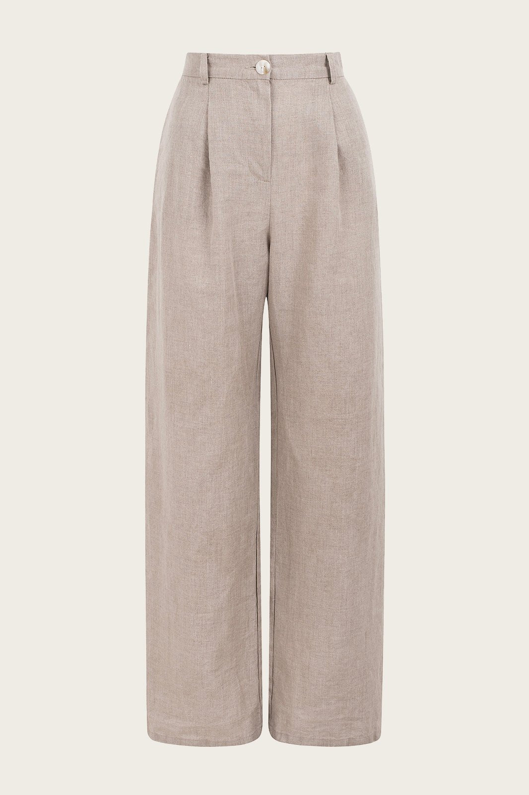 Mara Natural Linen Trousers - Näz - Sustainable Fashion Made in Portugal