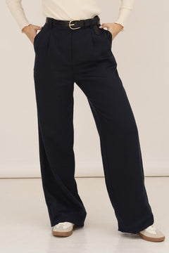 Mara Navy Tencel Trousers - Näz - Sustainable Fashion Made in Portugal