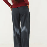 Mara Navy Wool Trousers - Näz - Sustainable Fashion Made in Portugal