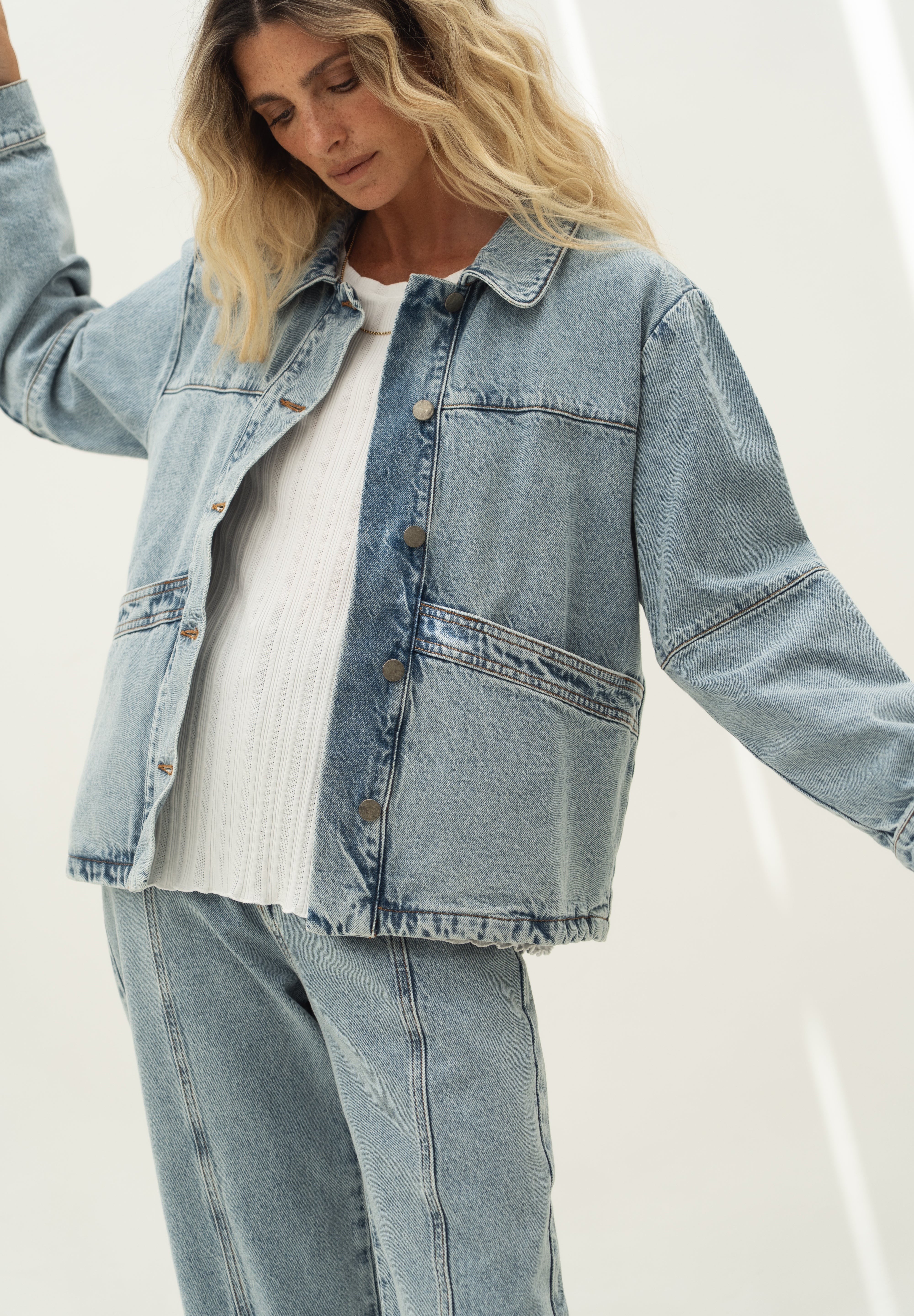Marie Light Denim Cotton Jacket - Näz - Sustainable Fashion Made in Portugal