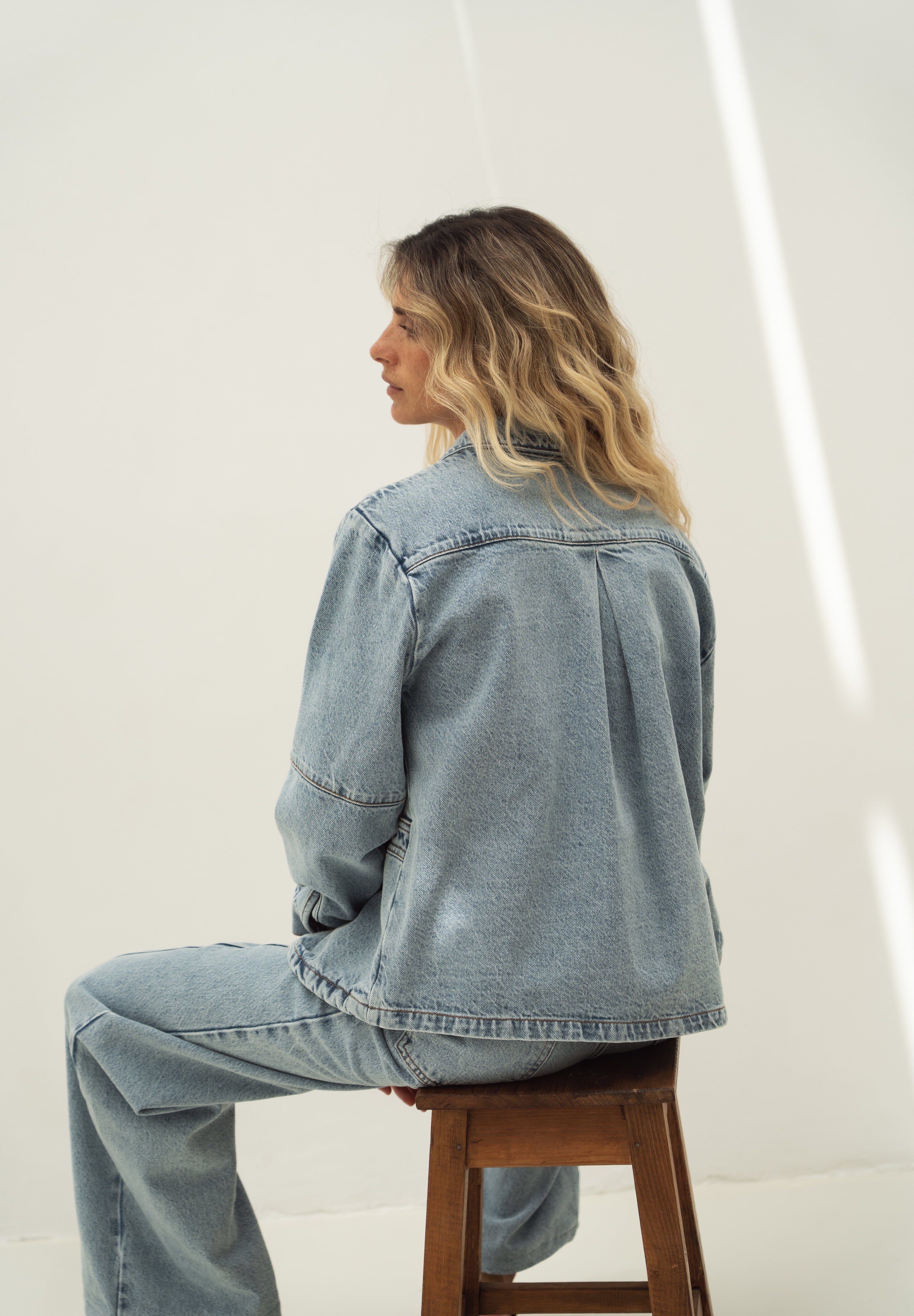 Marie Light Denim Cotton Jacket - Näz - Sustainable Fashion Made in Portugal