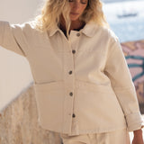 Marie White Cotton Jacket - Näz - Sustainable Fashion Made in Portugal