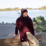 Mila Bordeaux Alpaca Scarf - Näz-Sustainable Fashion Made in Portugal