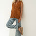 Mila Brown Linen Vest - Näz - Sustainable Fashion Made in Portugal