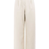 NAZ Mara Trousers in White. Made with 100% Tencel. Produced ethically in Portugal.