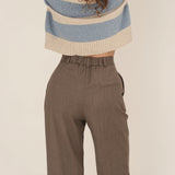 NAZ Mara Trousers in Beige. Made with 100% wool. Produced ethically in Portugal.