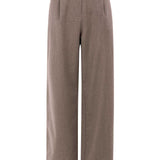 NAZ Mara Trousers in Beige. Made with 100% wool. Produced ethically in Portugal.