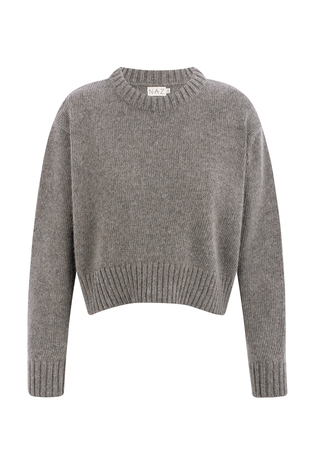 NAZ Claudia Sweater in Brown. Made with 50% Recycled Aplaca and 50% Recycled Wool. Produced ethically in Portugal.