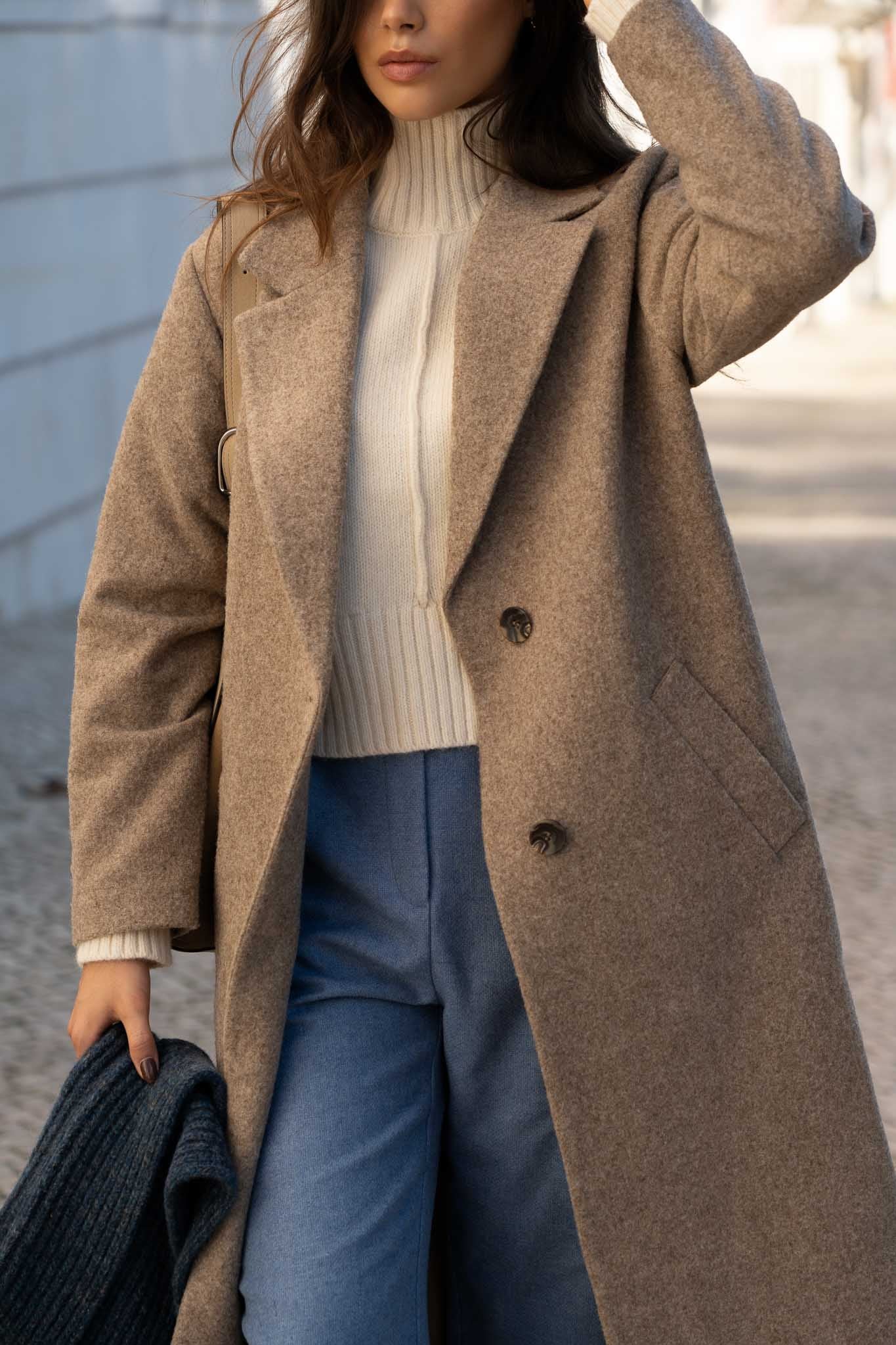 Noah Camel Wool Overcoat - Näz - Sustainable Fashion Made in Portugal