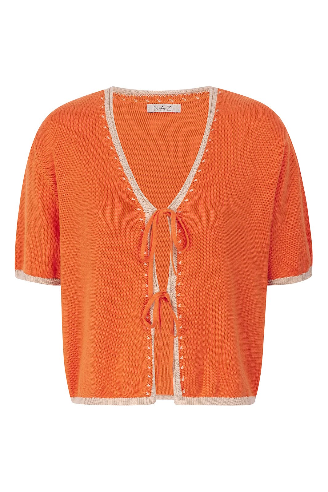 Olivia Orange Tie Front Top - Näz - Sustainable Fashion Made in Portugal