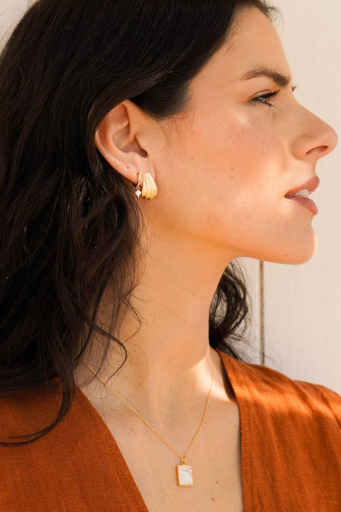 Pearl Hoops - Näz - Sustainable Fashion Made in Portugal