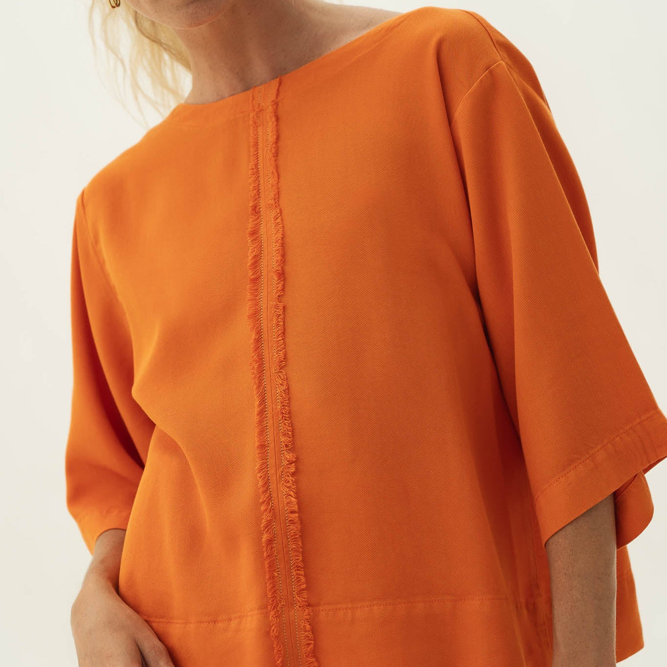 Sari Orange Tencel Top - Näz - Sustainable Fashion Made in Portugal