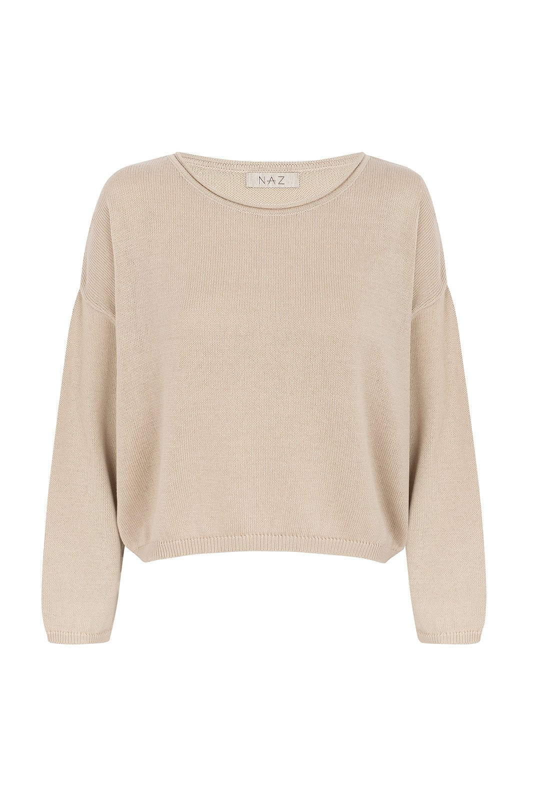 Sofie Beige Cotton Sweater - Näz - Sustainable Fashion Made in Portugal