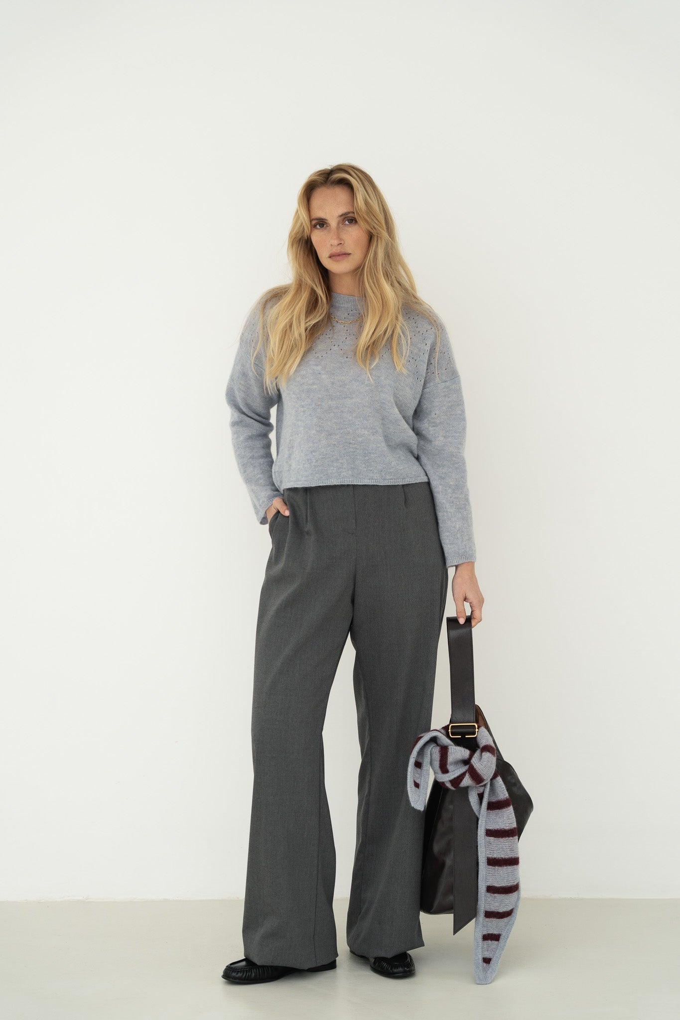 Sofie Blue Alpaca Sweater - Näz-Sustainable Fashion Made in Portugal