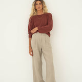 Sofie Blush Cotton Sweater - Näz - Sustainable Fashion Made in Portugal