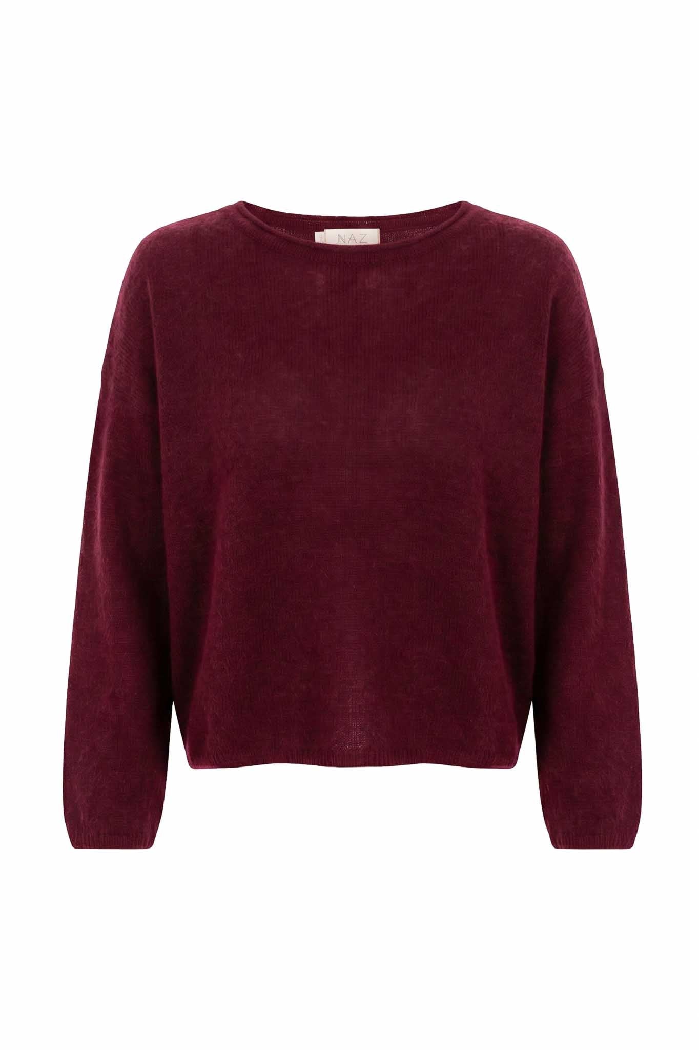 Sofie Bordeaux Alpaca Sweater - Näz-Sustainable Fashion Made in Portugal