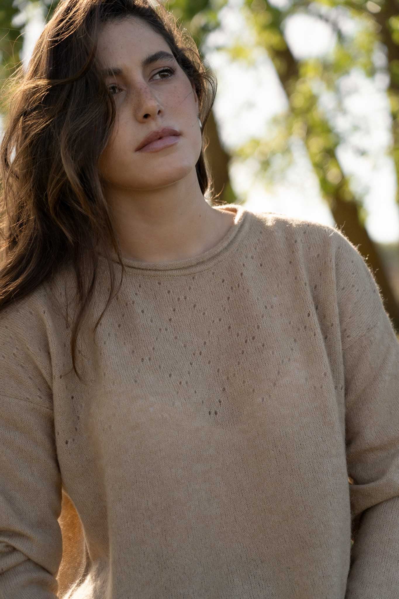 Sofie Camel Alpaca Sweater - Näz-Sustainable Fashion Made in Portugal