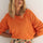 Sofie Orange Cotton Sweater - Näz - Sustainable Fashion Made in Portugal