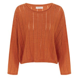 Sofie Orange Linen Sweater - Näz - Sustainable Fashion Made in Portugal