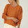 Sofie Orange Linen Sweater - Näz - Sustainable Fashion Made in Portugal