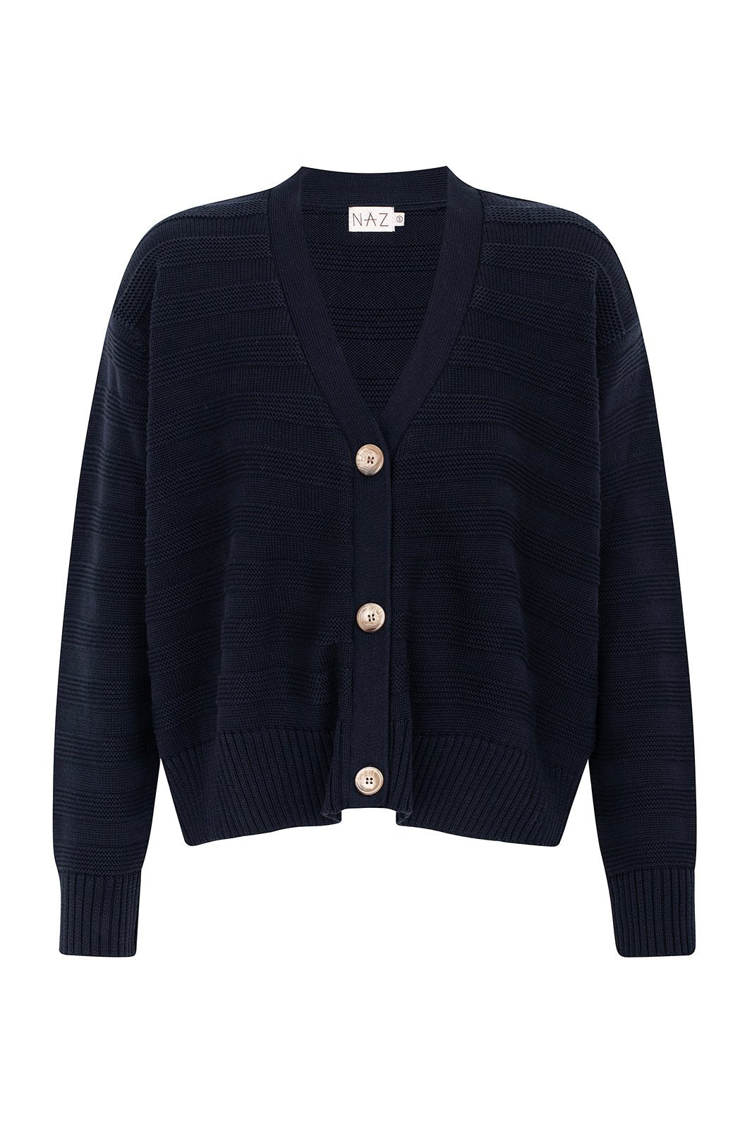 Sophia Cotton Navy Cardigan - Näz - Sustainable Fashion Made in Portugal