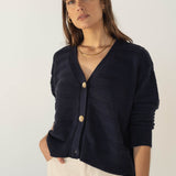 Sophia Cotton Navy Cardigan - Näz - Sustainable Fashion Made in Portugal