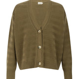 Sophia Cotton Olive Cardigan - Näz - Sustainable Fashion Made in Portugal