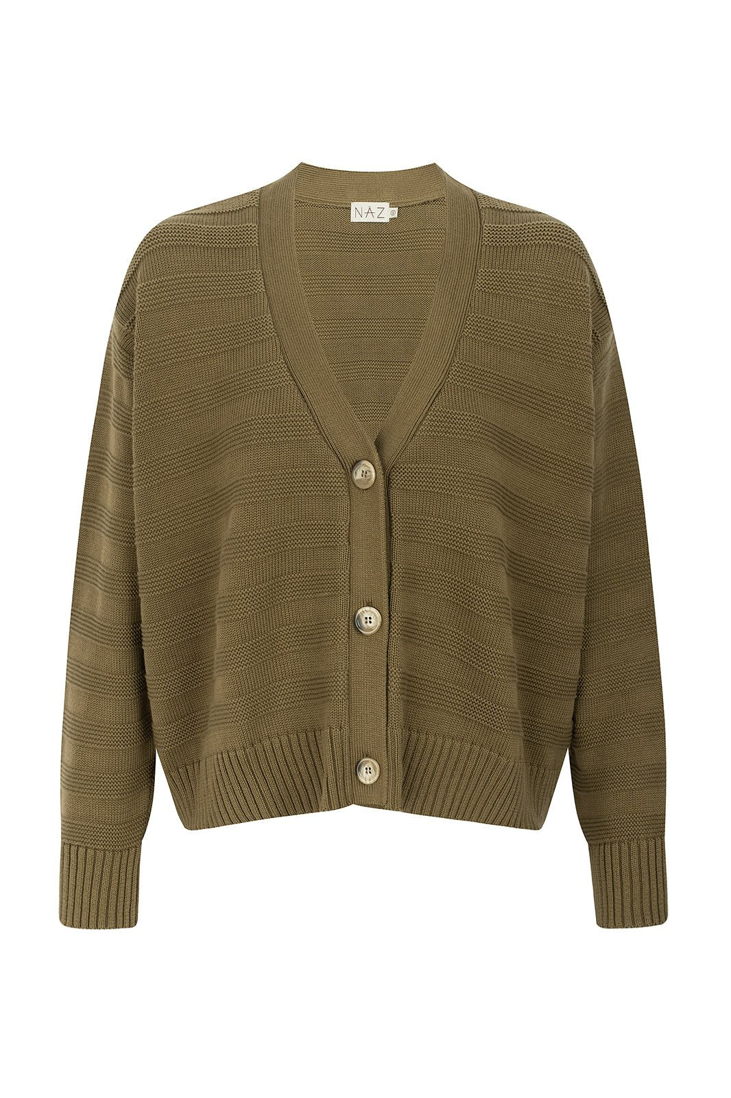 Sophia Cotton Olive Cardigan - Näz - Sustainable Fashion Made in Portugal