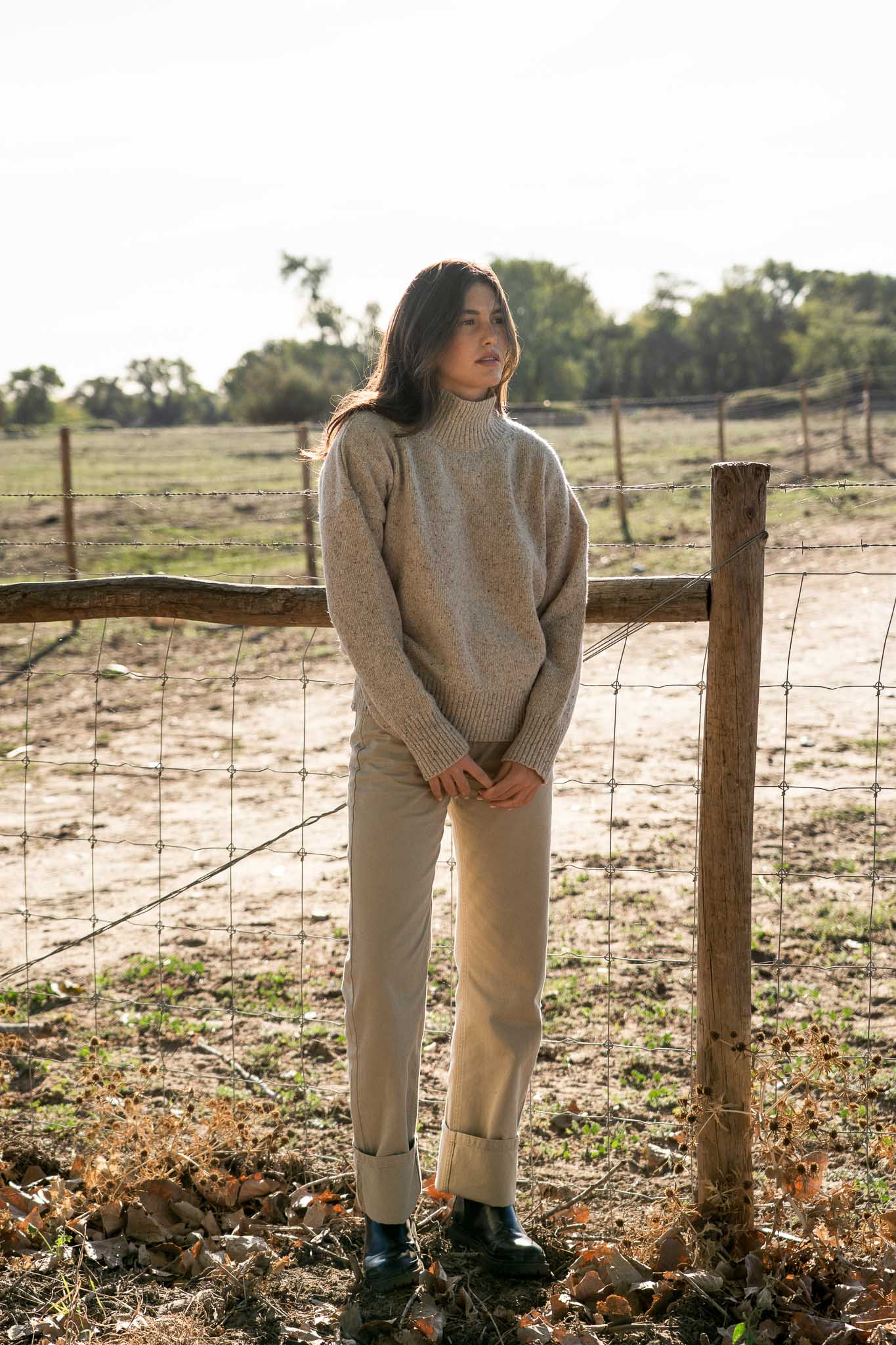 Thea Jeans Sand - Näz-Sustainable Fashion Made in Portugal