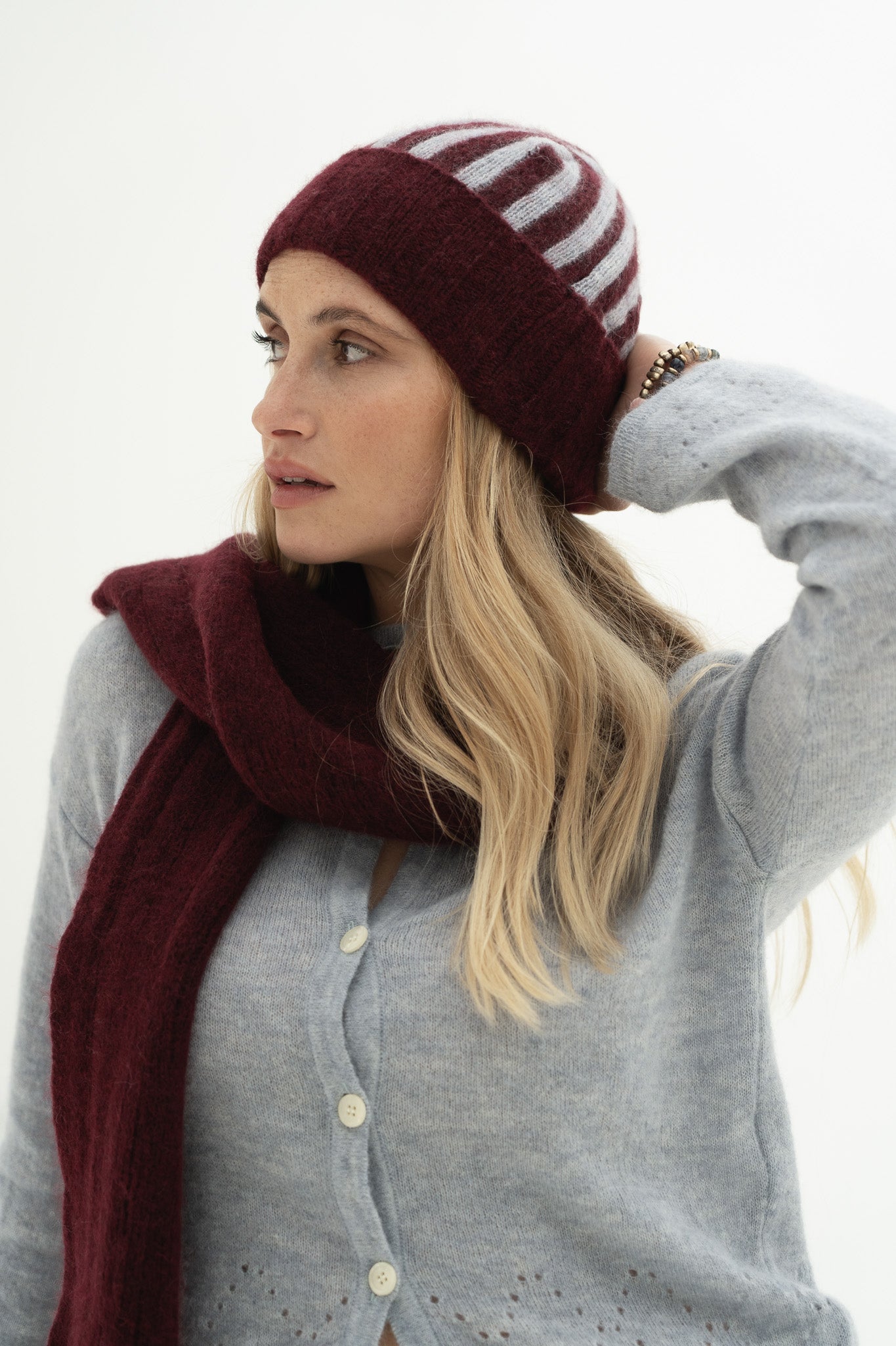 Vicky Blue Alpaca Cardigan - Näz-Sustainable Fashion Made in Portugal