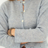 Vicky Blue Alpaca Cardigan - Näz-Sustainable Fashion Made in Portugal