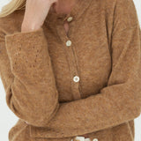 Vicky Camel Alpaca Cardigan - Näz-Sustainable Fashion Made in Portugal